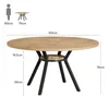 Tribesigns Eettafel, 120 cm, eettafel voor 4 personen, Productafbeelding-voorbeeld 9