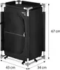A black camping cabinet with a zipper on a white background. Podgląd zdjęcia produktu