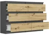 Komoda 120 cm 6 zásuvek skříňka FRAMIRE R-120 antracit mix Náhled obrázku produktu 6