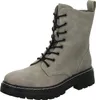 A single gray lace-up boot is shown against a white background. Produktbild-Vorschau