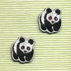 Aufnäher - Panda - mini schwarz-weiß 2er Set - Patch Produktbild-Vorschau 2