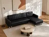 Ecksofa mit Schlaffunktion - Ecke wechselbar - Kunstleder - Produktbild-Vorschau 2
