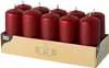 10 Papstar Stumpenkerzen Ø 40 mm, 90 mm bordeaux 17914 Produktbild-Vorschau 1