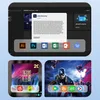A collage of screenshots and app icons on a tablet-like device. Produktbild-Vorschau