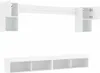 Eleganten-Stil 6-tlg. Wohnwand mit LED-Beleuchtung Weiß Produktbild-Vorschau 6