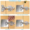 10-teiliges Reparaturplatten-Set fuer Schrankscharniere aus Produktbild-Vorschau 5