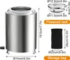 XMTECH Mini coupe à feu 14 cm Ø x 19,5 cm H, foyer sans Voir les images du produit 2