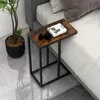 COSTWAY Table d'appoint en forme de C pour canapé et lit, Voir les images du produit 3