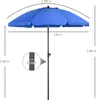 Slunečník Outsunny Ø180cm slunečník na terasu s UV ochranou Náhled obrázku produktu 3