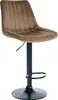 Barhocker HLO-CP296 Samt schwarz  braun Produktbild-Vorschau 1