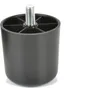 A single black furniture foot with a silver threaded bolt is shown against a white background. Podgląd zdjęcia produktu