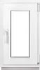 A white window frame with a clear glass pane. Anteprima dell’immagine prodotto