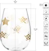 KROSNO Star Sklenice na víno Zlaté hvězdičky, Sada 6, 500 Náhled obrázku produktu 3