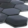 Mosaikfliesen Hexagon Glas Naturstein Iznik Schwarz 3D Produktbild-Vorschau 1