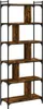 vidaXL Regál na knihy 6 políc Smoked Oak 76x32x192 cm Náhľad obrázku produktu 4