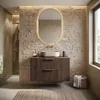 Meuble sous lavabo Badplaats Rimini 80 x 46 cm brun noyer - Voir les images du produit 5
