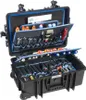 An open black tool case with various tools neatly organized inside, displayed on a white background. Náhľad obrázku produktu