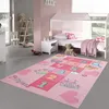 Prinzessinnen Hüpfspiel Kinder Spielteppich mit Herzen in Produktbild-Vorschau 1