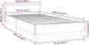 A diagram showing the dimensions of a bed frame. Voir les images du produit