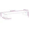 vidaXL Supporto per monitor nero 60x20x8 cm in vetro Anteprima dell’immagine prodotto 7