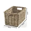 Kobolo Regalkorb Aufbewahrung Korb – Rattan kubu – eckig – Produktbild-Vorschau 2