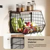 Obstschale Obstkorb Hängend 2 Etagen, Wandkorb Schwarz mit Produktbild-Vorschau 5