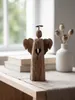Clayre & Eef Dekorationsfigur Engel 22 cm Braun Holz Produktbild-Vorschau 5
