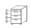 Geramöbel Rollcontainer 3 Kunststoff-Schubfächer und Produktbild-Vorschau 7