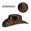 Cowboy Western Leder Hut STAR für Herren Damen Terra Brown Produktbild-Vorschau 7