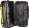 An open travel bag with a yellow exterior and black interior, showing the empty compartments. Náhľad obrázku produktu