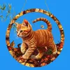 GKA XL Sonnenfänger süße braune Katze 20 cm Buntglas Produktbild-Vorschau 1
