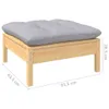 8-tlg. Garten-Lounge-Set mit Grauen Kissen Kiefer Produktbild-Vorschau 9