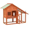 vidaXL Schowek na króliki 140x63x120 cm lite drewno jodłowe Podgląd zdjęcia produktu 1