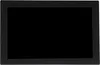 A black digital photo frame with a black screen. Produktbild-Vorschau