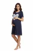 Dolce Sonno Still- & Umstandsnachtkleid – Komfortables Baumwollkleid für Schwangere Produktbild-Vorschau