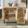 Kuchynský ostrov 120x75cm skladací servisný vozík s Náhľad obrázku produktu 2