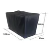 A black storage bag for a folding mattress, with dimensions indicated by lines and text. Produktbild-Vorschau