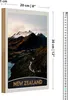 Holzschild Reise 20x30cm Neuseeland Gebirge Insel Stadt Produktbild-Vorschau 2