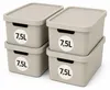 Plastard Aufbewahrungsbox mit Deckel 4er-Set 7,5 Liter in Produktbild-Vorschau 1