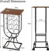 Diagrams showing the dimensions of a wine rack. Náhľad obrázku produktu