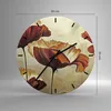 Wanduhr - Rund - Glasuhr - Mohn Blume Wiese - 30x30cm - Produktbild-Vorschau 3