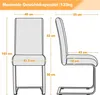 Diagram showing the dimensions of a dining chair. Anteprima dell’immagine prodotto
