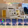 Flieks Kinderbett 140x200cm mit 2 Regal, Etagenbett Produktbild-Vorschau 7