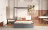 Letto a baldacchino Sweiko140x200 cm con ampi cassetti e Anteprima dell’immagine prodotto 10