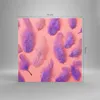Bilder auf glas - Vogel Feder Farbe Komposition - 70x70cm - Produktbild-Vorschau 3