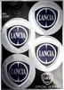 Chrómová nálepka Lancia Official 4 logá 48 mm, rozmery Náhľad obrázku produktu 1