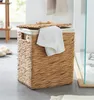 Panier à linge en jacinthe d'eau avec couvercle, 34x26x45 Voir les images du produit 1
