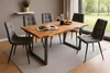 Esstisch Baumkante massiv Akazie natur 160 x 85 schwarz Produktbild-Vorschau 3