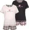 Vivance Dreams Shorty 4 -teilig schwarz + rosa Größe 44/46 Produktbild-Vorschau 1