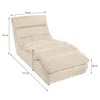 Chaiselongue SAN REMO im Chenille-Stoff, Farbe: Beige Produktbild-Vorschau 8